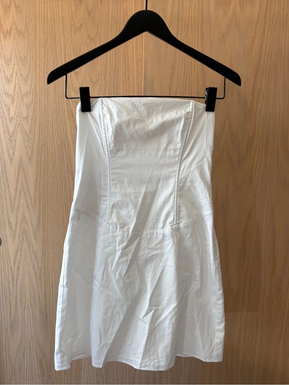 New For Love & Lemons White Strapless Mini Dress Sz Small